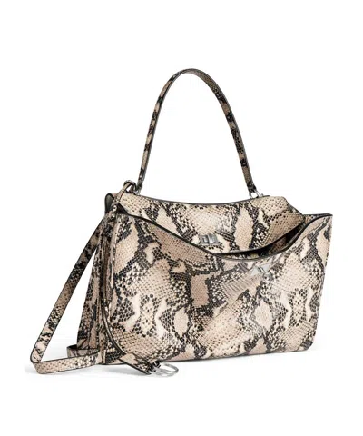 Balenciaga Medium Rodeo Python Print Leather Top Handle Bag In Neutral