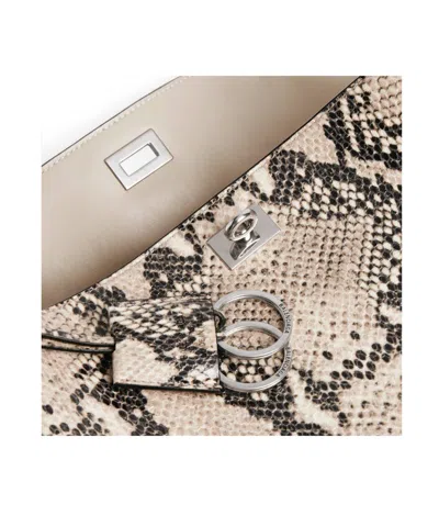 Balenciaga Medium Rodeo Python Print Leather Top Handle Bag In Neutral