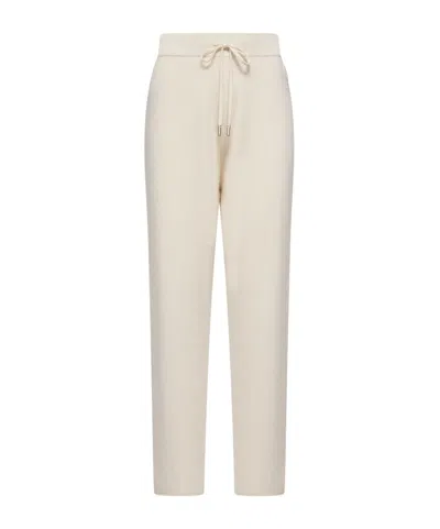 Moncler Wool  Cashmere Blend Cropped Jogging Trousers In Animal Print