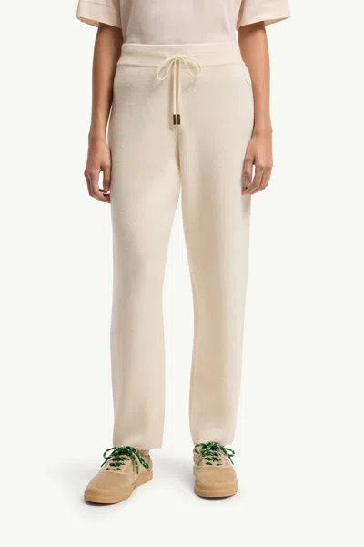 Moncler Wool  Cashmere Blend Cropped Jogging Trousers In Animal Print