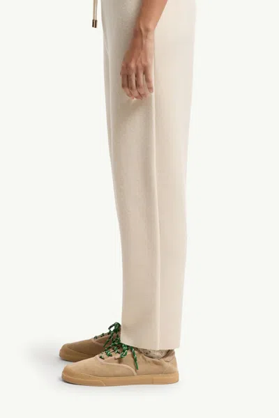 Moncler Wool  Cashmere Blend Cropped Jogging Trousers In Animal Print