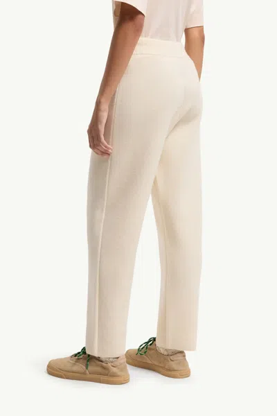 Moncler Wool  Cashmere Blend Cropped Jogging Trousers In Animal Print