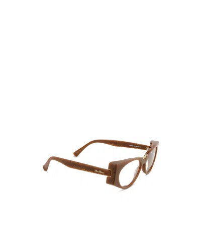 Max Mara Oval Frame Glasses In Brown