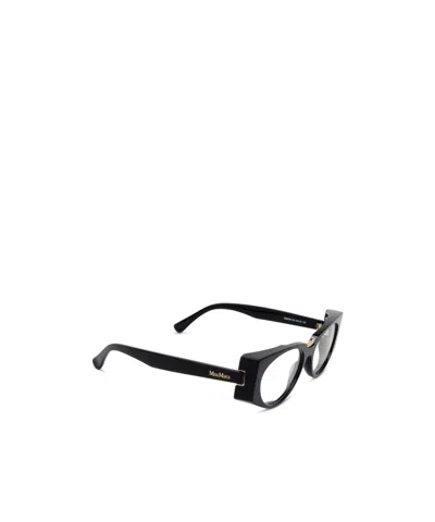Max Mara Oval Frame Glasses In Black