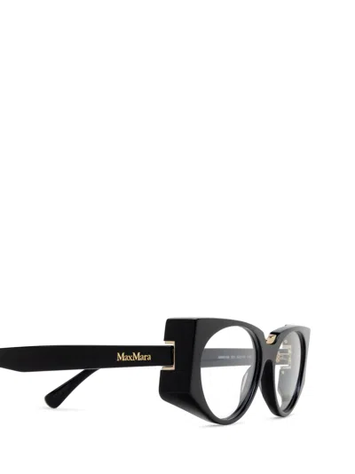 Max Mara Oval Frame Glasses In Black