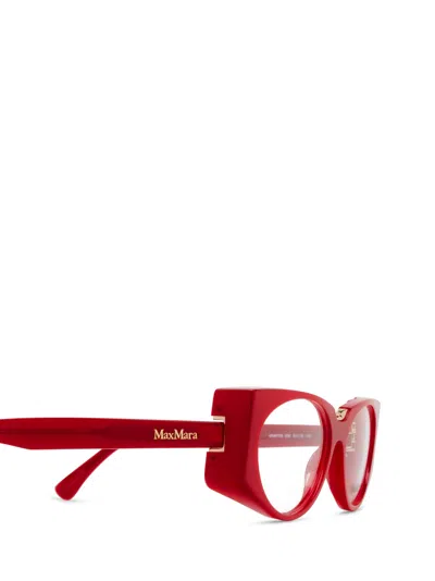 Max Mara Oval Frame Glasses In Red