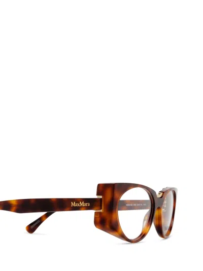 Max Mara Oval Frame Glasses In White