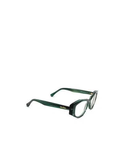 Max Mara Irregular Frame Glasses In Green