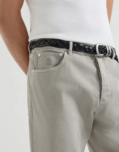 Brunello Cucinelli Tailored Jeans With Classic Five-pocket Design In Gray