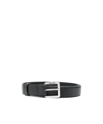 Attico Adjustable Belt Smooth Finish Design In Black