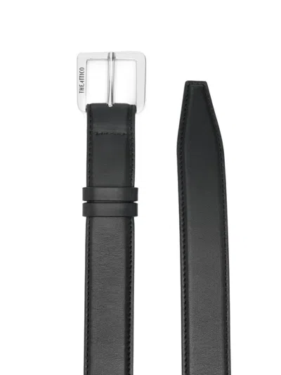 Attico Adjustable Belt Smooth Finish Design In Black