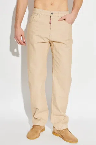 Dsquared2 Zip-up Back-patch Trousers In Animal Print