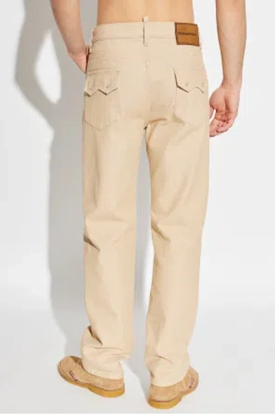 Dsquared2 Zip-up Back-patch Trousers In Animal Print