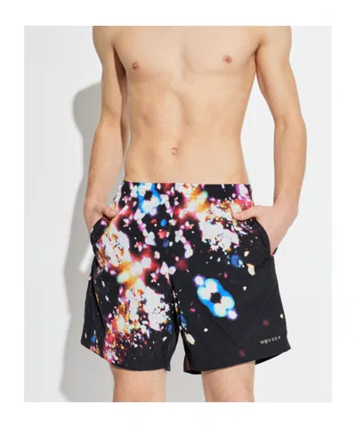 Alexander Mcqueen Patterned Beach Shorts In Multi