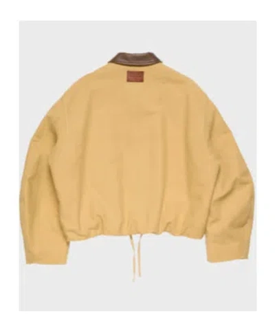 Acne Studios Mens Sand Beige Opado Double Cotton-satin Jacket In Brown