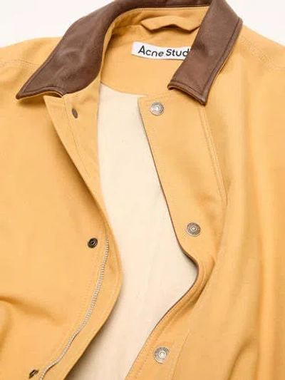 Acne Studios Mens Sand Beige Opado Double Cotton-satin Jacket In Brown
