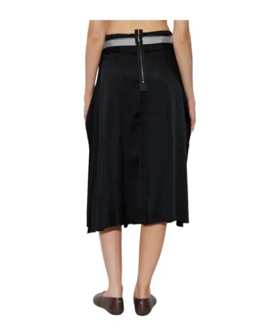 Maison Margiela Pleated Skirt In Black