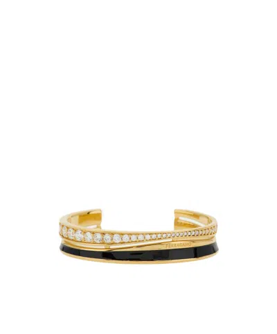 Ferragamo Crystal-inset Bangle In Gold