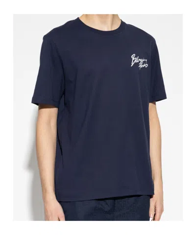 Balmain Printed Cotton T-shirt In Blue