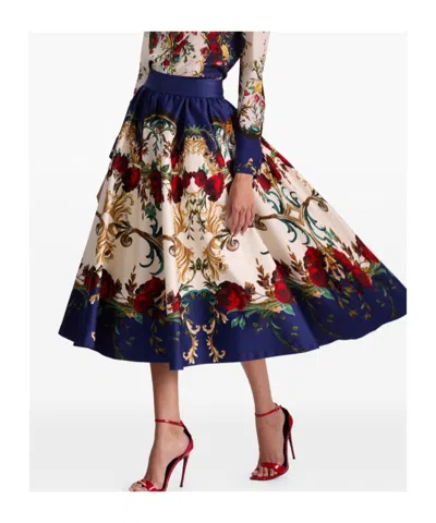 Alice And Olivia Nilda Voluminous Skirt In Multi