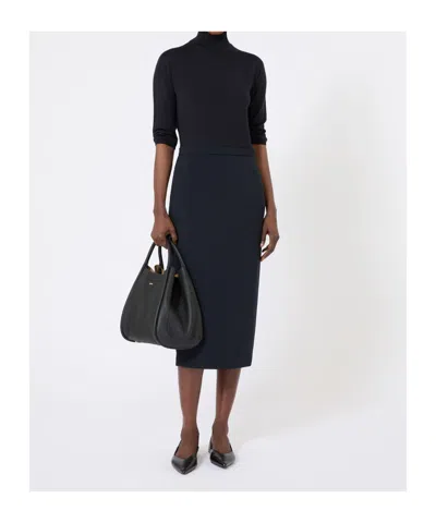 Max Mara Midi Pencil Skirt In Black