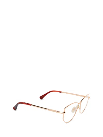 Max Mara Round Frame Glasses In Gold