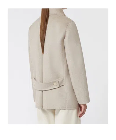 Max Mara Double-breasted Coat In Neutral