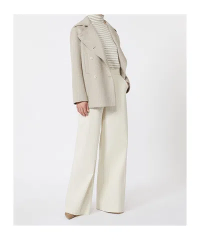 Max Mara Double-breasted Coat In Neutral