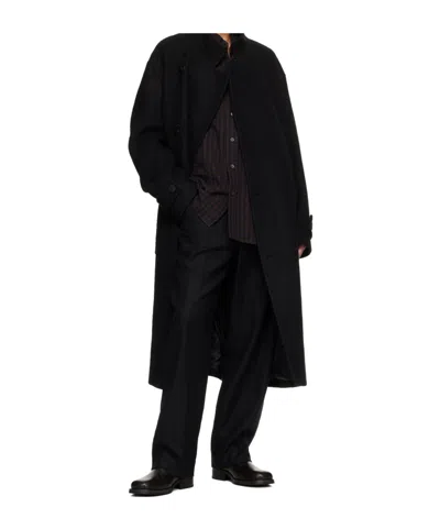 Wooyoungmi Button-down Long-sleeved Coat In Black