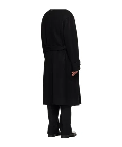 Wooyoungmi Button-down Long-sleeved Coat In Black