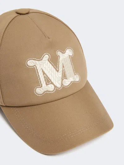Max Mara Patterned Baseball Cap In Brown