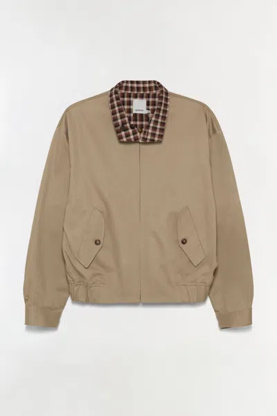 Simkhai Men's Harrington Twill Jacket In Khaki In Brown