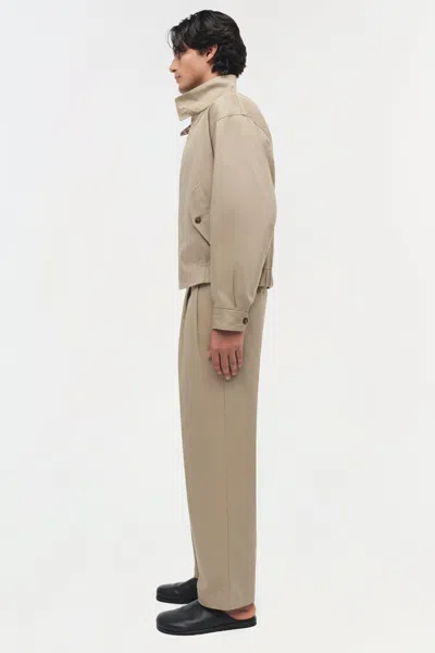 Simkhai Men's Harrington Twill Jacket In Khaki In Brown