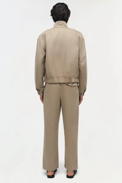 Simkhai Men's Harrington Twill Jacket In Khaki In Brown