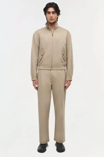 Simkhai Men's Harrington Twill Jacket In Khaki In Brown