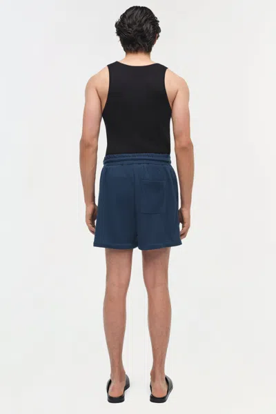 Simkhai Men's Conroy Wool Silk Shorts In Midnight In Blue