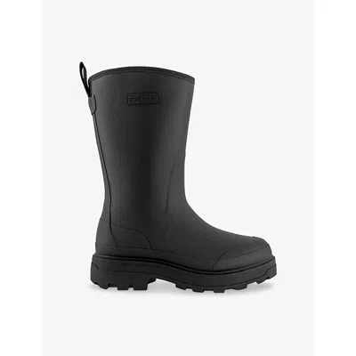 Tretorn Womens Black Halla Mid Winter Insulated Rubber Boots Eur 39.5 / 6.5 Uk In Black