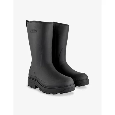Tretorn Womens Black Halla Mid Winter Insulated Rubber Boots Eur 39.5 / 6.5 Uk In Black