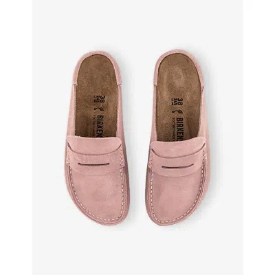 Birkenstock Naples Wrapped Suede Mules In Pink