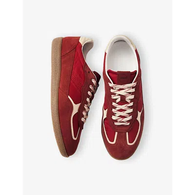 Alohas Womens Red Tb.490 Rife Suede Low-top Trainers Eur 38/5 Uk In Red