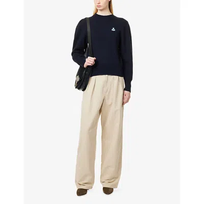 Isabel Marant Étoile Womens Beige Nadine Wide-leg Cotton And Linen-blend Trousers In Neutral