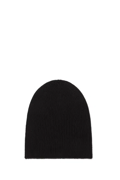 Dsquared2 Knit Beanie With Rectangular Logo Patch In Black