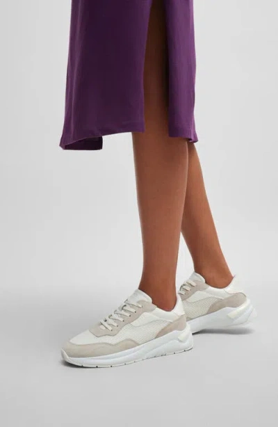Hugo Boss Boss Woman Sneakers Beige Size 6 Leather In Multi