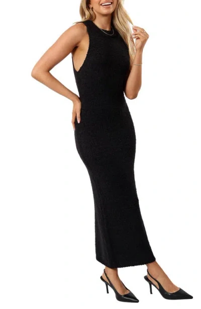 Petal And Pup Petal & Pup Liam Sleeveless Maxi Sweater Dress In Black