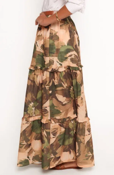 Petal And Pup Petal & Pup Beth Print Tiered Maxi Skirt In Multi