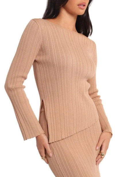 Petal And Pup Petal & Pup Vienna Variegated Rib Top & Maxi Skirt Set In Brown