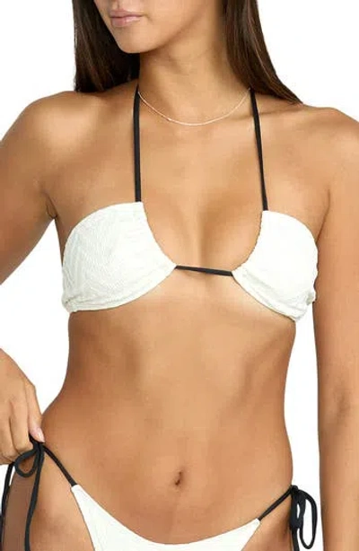 Volcom V Baby Halter Bandeau Bikini Top In White