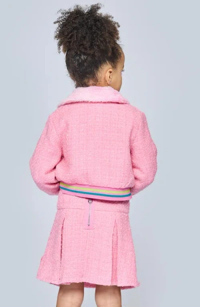 Baby Sara Kids' Love Patch Jacket In Pink