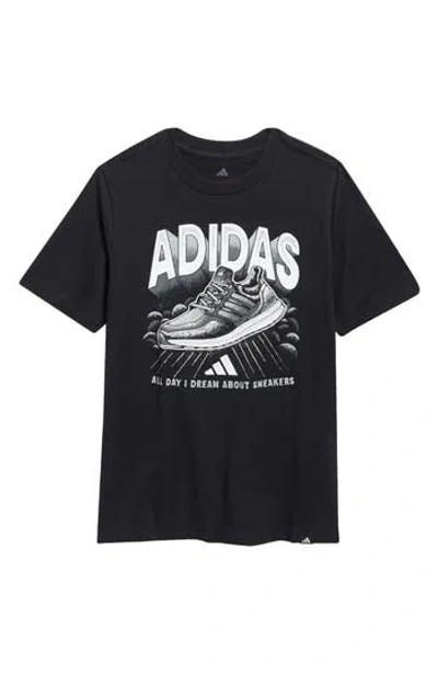 Adidas Originals Adidas Kids' Dream Logo Graphic T-shirt In Black
