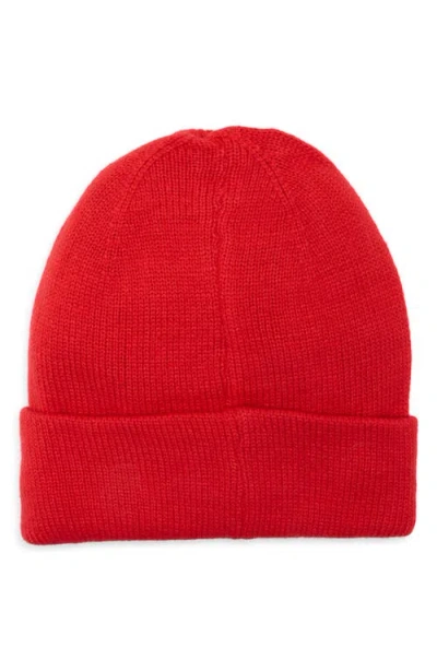 Hunter Play Fleece Lined Cuffed Beanie In Red